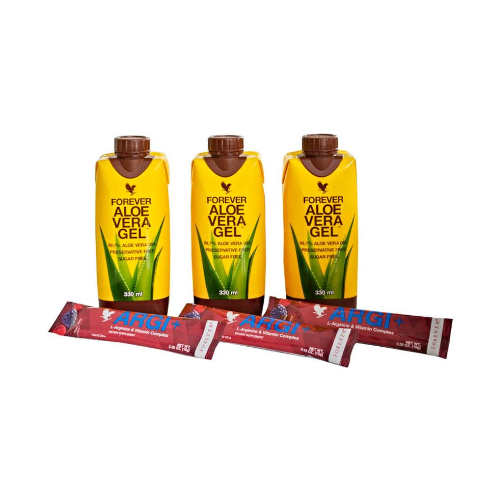 330ml Forever Aloe Vera Gel & Argi+ Dreierpack